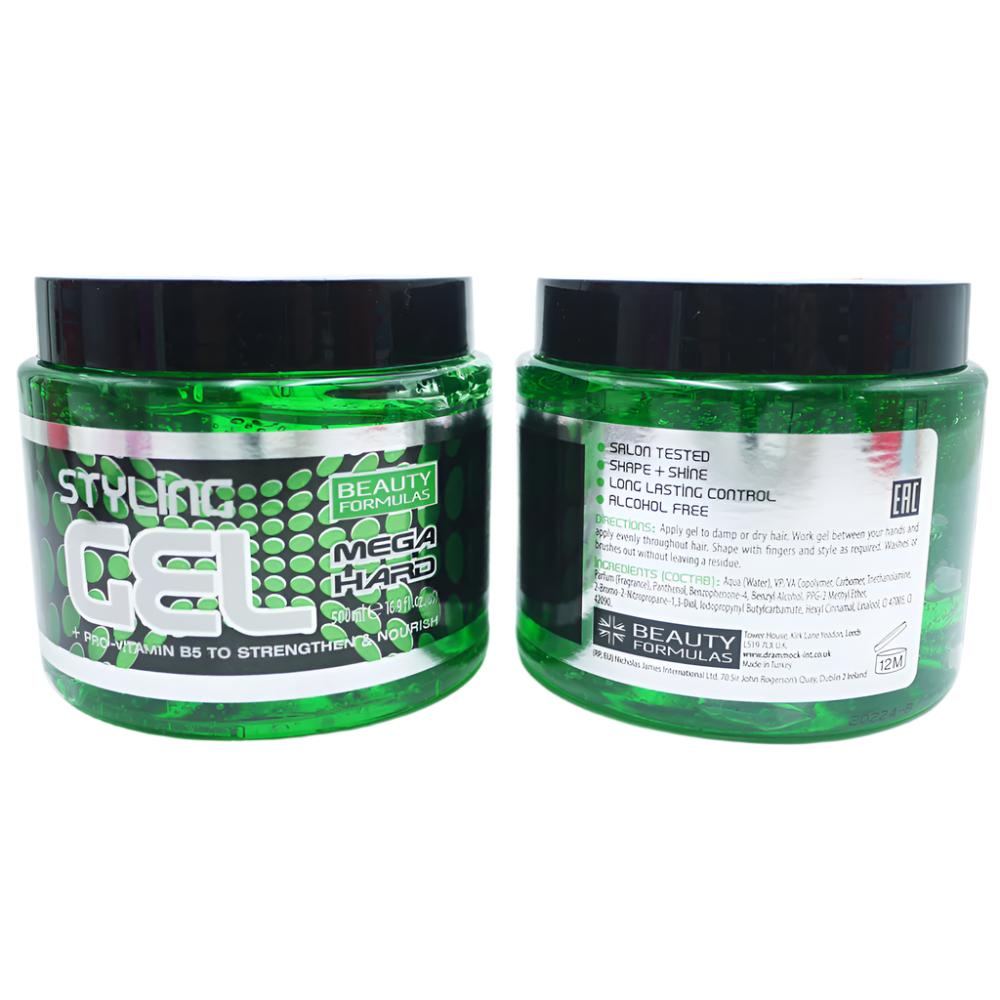 Beauty Formulas Mega Hard Styling Gel 500ml | High Quality Hair Care Product Online - Product Image Beauty Formulas Mega Hard Styling Gel 500ml | High Quality Hair Care Product Online - Product Image